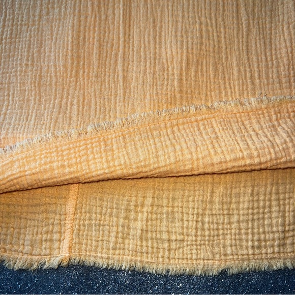 Mododoc Los Angeles Pale Orange 3/4 Sleeve Cotton Gauze Kaftan Dress - Picture 7 of 9